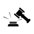 judge hammer icon vector design template. High quality black style vector icons Royalty Free Stock Photo