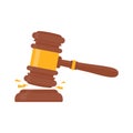 judge hammer Use knocks to decide a lawsuit. A wooden hammer to hit the auction close