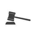 Judge Hammer vector icon. Hammer court icon vector. Law Icon in trendy flat style isolated on grey background. Judge Gavel symbol Royalty Free Stock Photo