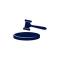 Judge hammer vector icon illustration stock. judge gavel symbol Royalty Free Stock Photo