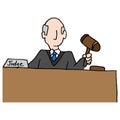 Judge holding gavel Royalty Free Stock Photo