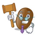Judge kiwifruit is placed on mascot plate Royalty Free Stock Photo