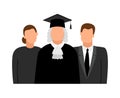 Judge, lawyer and procurator icons