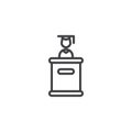 Judge line icon