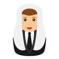 Judge or Magistrate Avatar Flat Icon Isolated