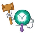 Judge Maker coin mascot cartoon