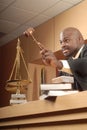 Judge making a rule Royalty Free Stock Photo