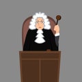 Judge in mantle vector cartoon