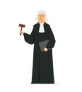 Judge - modern vector cartoon people characters illustration Royalty Free Stock Photo