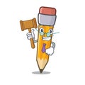 Judge pencil in the a character shape Royalty Free Stock Photo