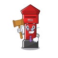 Judge pillar box on a cartoon highway