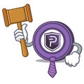 Judge Pivx coin mascot cartoon