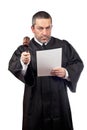 Judge reading a sentence Royalty Free Stock Photo