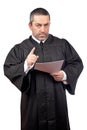 Judge reading the sentence Royalty Free Stock Photo