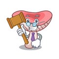 Judge russule mushroom mascot cartoon