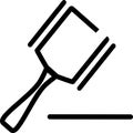 judge`s gavel or auction. Vector icon of a judge`s gavel, hammer, hitting the surface. It represents constitutional rights, court