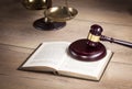 Judge`s gavel.Law. Judge`s office.Legal decision. Royalty Free Stock Photo