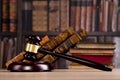 Judge`s gavel.Law. Judge`s office.Legal decision. Royalty Free Stock Photo