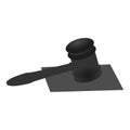 Judge`s Gavel Vector Icon. Auction hammer illustration. Sentence sign. Law firm and justice logo. Business concept court tribunal Royalty Free Stock Photo