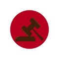 Judge`s hammer icon.