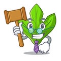 Judge sassafras leaf in the shape cartoon