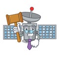 Judge satelite mascot cartoon style Royalty Free Stock Photo