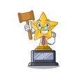 Judge star shaped cartoon the toy trophy