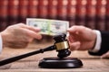 Judge Taking Bribe From Client Royalty Free Stock Photo