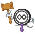 Judge Tenx coin mascot cartoon