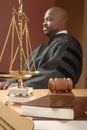Judge in thought Royalty Free Stock Photo