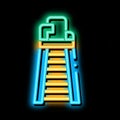 Judge Tower Chair neon glow icon illustration