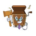 Judge toy music box the mascot table Royalty Free Stock Photo