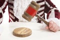 Judge using the gavel Royalty Free Stock Photo