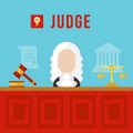 Judge vector illustration.