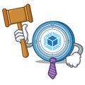 Judge webpack coin mascot cartoon