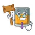 Judge whiskey in the a mascot shape Royalty Free Stock Photo