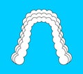 Judge wig isolated. White hair curls. vector illustration Royalty Free Stock Photo