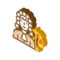Judge woman job isometric icon vector illustration Royalty Free Stock Photo