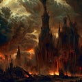 judgement day, end of world, eternal damnation Royalty Free Stock Photo