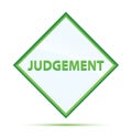 Judgement modern abstract green diamond button Royalty Free Stock Photo