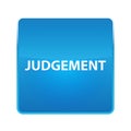 Judgement shiny blue square button Royalty Free Stock Photo