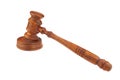Judges or Presiding Officer or Auctioneers Hardwood Gavel Royalty Free Stock Photo