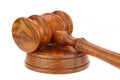 Judges or Presiding Officer or Auctioneers Hardwood Gavel Royalty Free Stock Photo