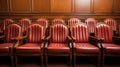 Judgment Awaits, Empty Juror Seats in a Courtroom, the Pursuit of Legal Justice, Generative AI Royalty Free Stock Photo