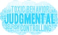 Judgmental Word Cloud Royalty Free Stock Photo