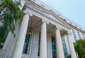 Judicial court building white marble and pillars. Royalty Free Stock Photo