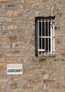 Judiciary Parking and Jail Window Royalty Free Stock Photo