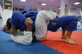 Judo action - submission technique Royalty Free Stock Photo