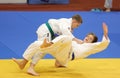 Judo action - throwing maneuver