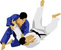 The Judo Fight Japanese Martial Art Royalty Free Stock Photo